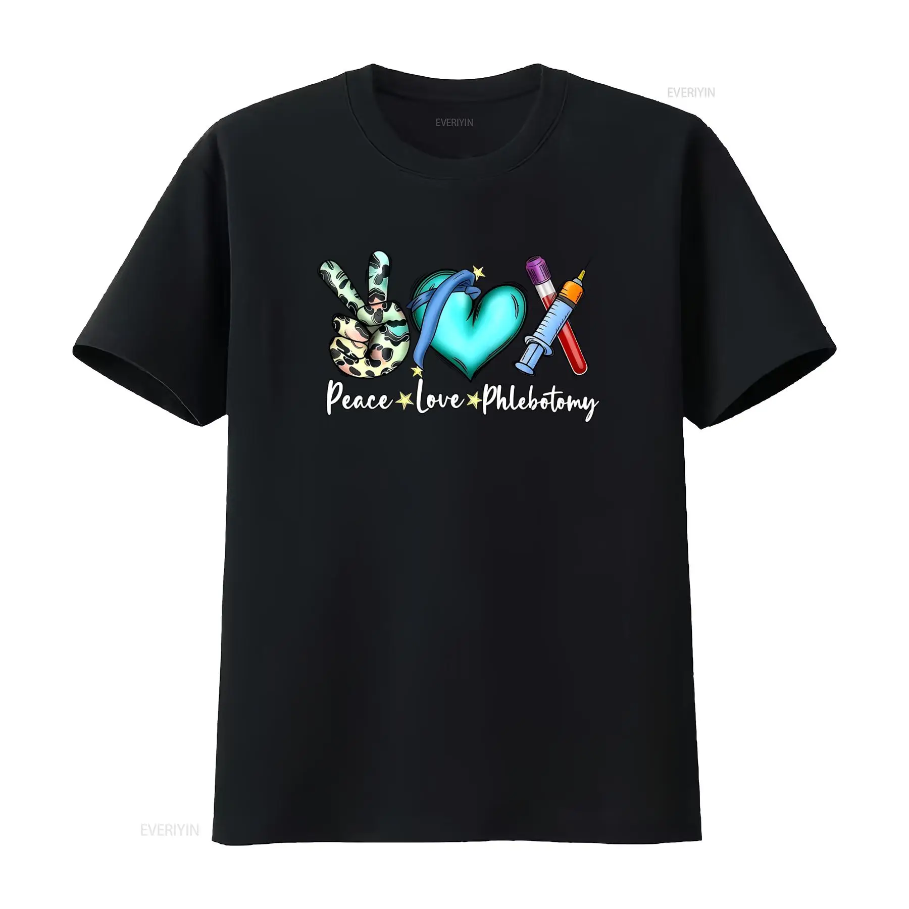 Medical Laboratory Technologist - Camiseta Peace Love Phlebotomy para Técnicos