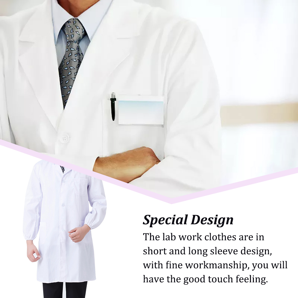Medical Lab Coat - Abrigo de laboratorio de manga larga