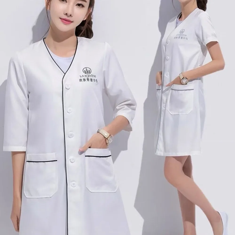 Medical Lab Coat - Uniforme de Belleza con Logotipo Personalizado,