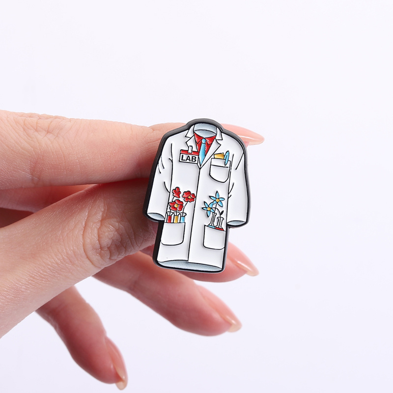 Broches de esmalte florales pa - Medical Lab Coat reseña y precio