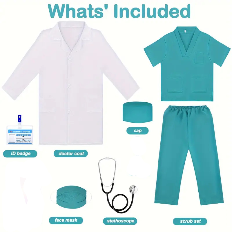 7 Uds. Traje de Cosplay de méd - Medical Lab Coat reseña y precio